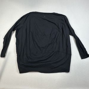 Lululemon Shirt Womens Size 8 Black BACK IN ACTION Long Sleeve Pima Cotton Shirt